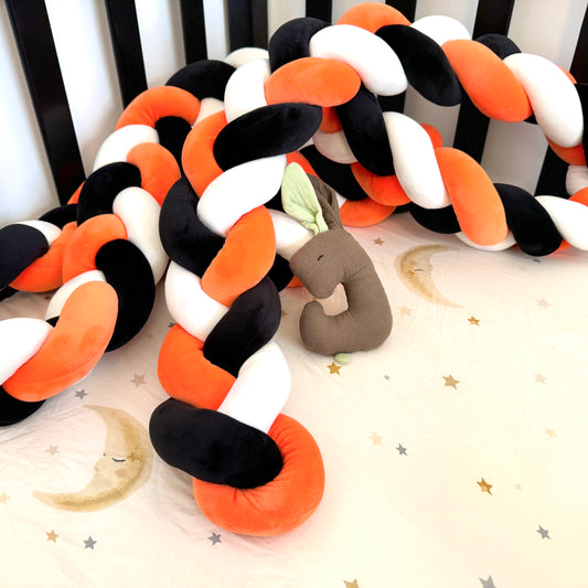 Bed Snake 3-Braided 158 Inches | 400cm Orange, White, Black | Halloween Colors
