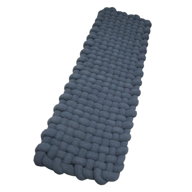 Floor Cushion Custom Seating Rug with Plush & Teddy Braided Play Mat Play Mattress