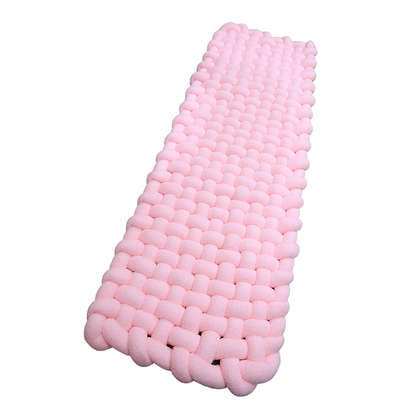 Floor Cushion Custom Seating Rug with Plush & Teddy Braided Play Mat Play Mattress