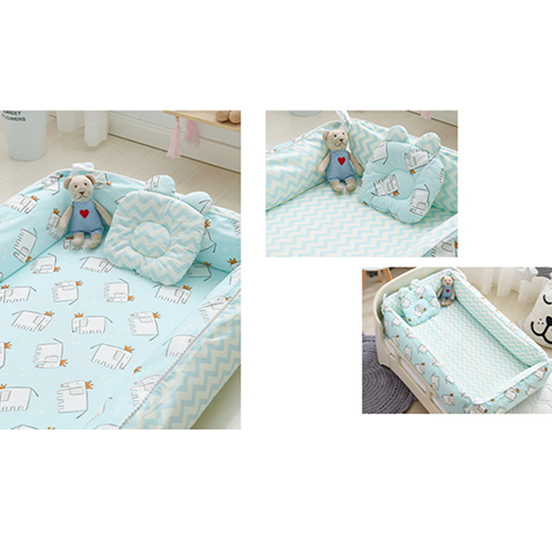 36"x20" Infand Newborns Co-sleeper Set with Pillow & Blanket