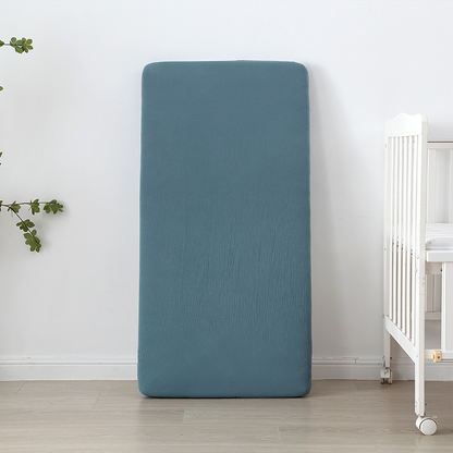 Drap-housse pour lit de bébé en mousseline