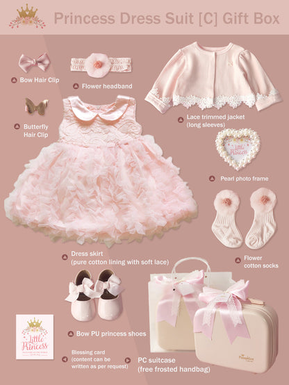 Princess Dress Newborn Gift Box 0-18M Baby Cloth Set