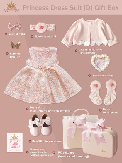 Princess Dress Newborn Gift Box 0-18M Baby Cloth Set