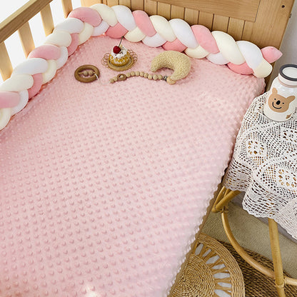 Ultra Soft Plush 52"x28" Minky Dot Fitted Standard Crib Mattress Sheet for Baby Girls Boys Neutral