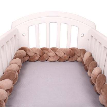 3-Knotted Custom Handmade Bedding Long Cushion Crib Padding