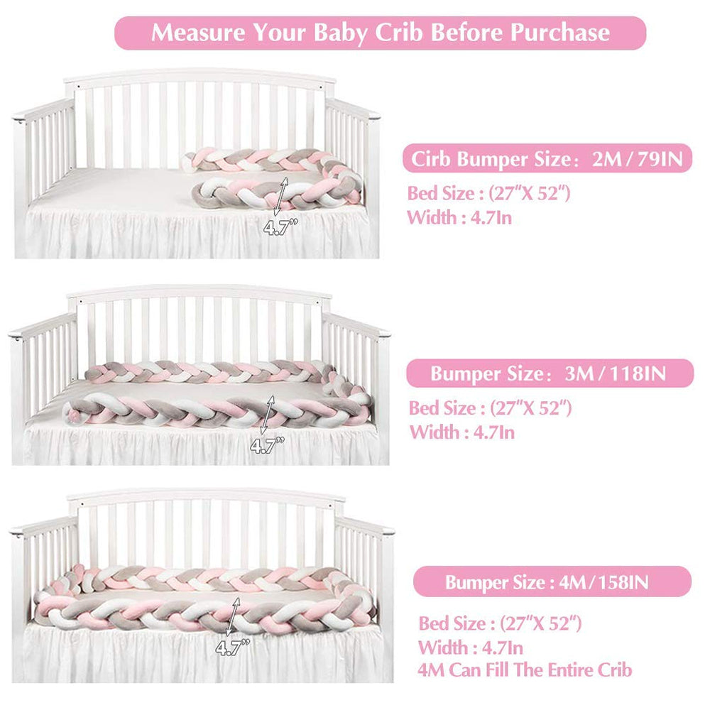 Standard crib sale bumper size